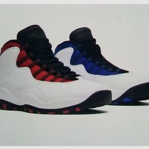 Jordan Athletic Shoes Red and Blue
